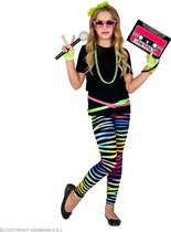 Widmann - Jaren 80 & 90 Kostuum - 80s Legging Melanie Neon Meerkleurig Meisje - Multicolor - Maat 128 - Carnavalskleding - Verkleedkleding