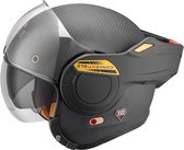BEON Black Rider Convertible - S - Motor Systeem Helm | Materiaal: Echt Koolstofvezel | Multifunctionele Motorhelm / Helmen | Systeemhelm en te gebruiken als Integraalhelm | Scorpion Look & Shark Carbon | Motorhelm Integraal | Incl. Luxe Helmtas