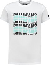 Ballin Amsterdam - Jongens Slim fit T-shirts Crewneck SS - White - Maat 6