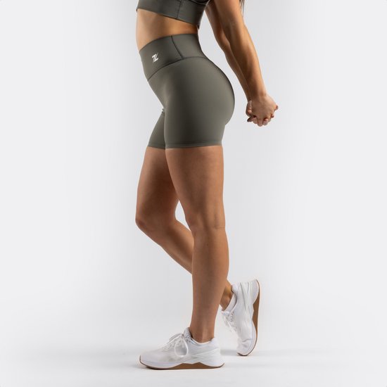 ZEUZ Korte Sport Legging Dames High Waist - Sportkleding & Sportlegging Squat Proof voor Fitness & Crossfit - Hardloopbroek, Yoga Broek - 70% Nylon & 30% Elastaan - Groen - Maat L van ZEUZ — afbeelding 2