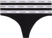 Calvin Klein Thong 3pk Strings pour femmes - Zwart/ noir / noir - Taille XL