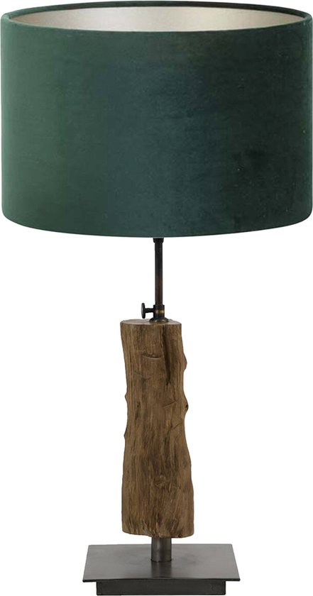 Light and Living tafellamp - groen - hout - SS103023