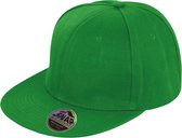 Bronx Original Flat Peak Snapback Cap - One Size, Smaragd Groen Groen
