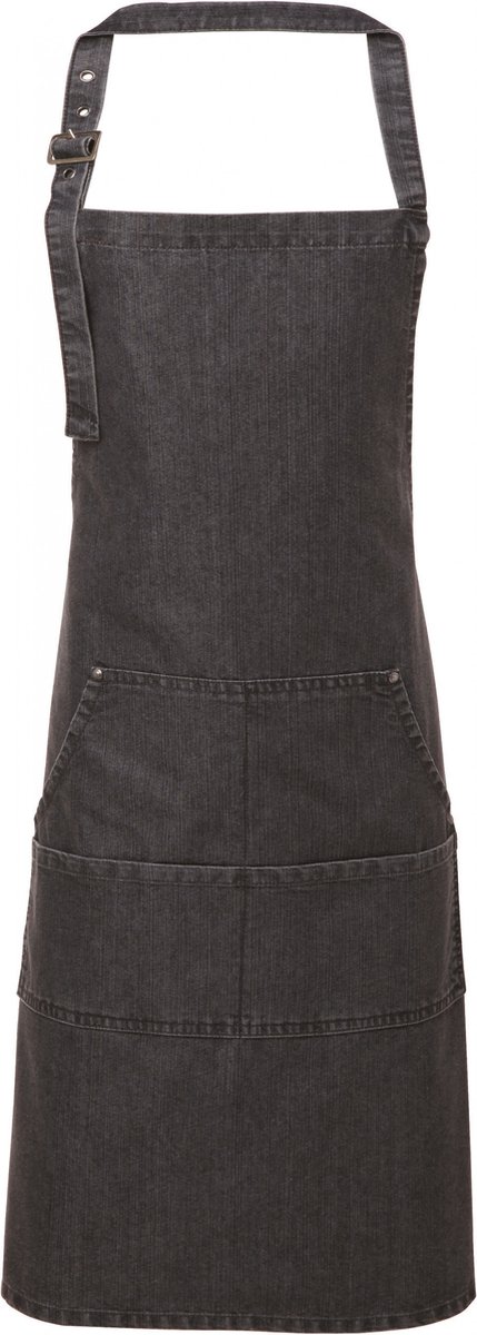 Schort/Tuniek/Werkblouse Unisex One Size Premier Black Denim 70% Katoen, 30% Polyester