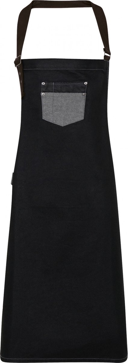 Schort/Tuniek/Werkblouse Unisex One Size Premier Black Denim 100% Katoen