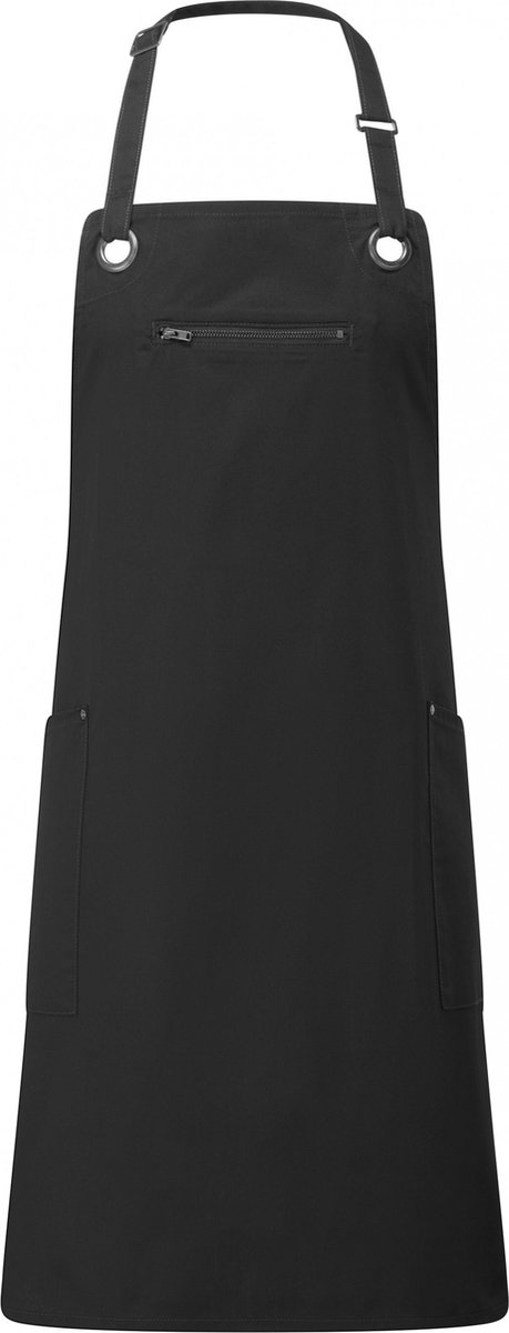 Premier Ecologische contrasterende schort Barley PR121 - Black / Charcoal - One size