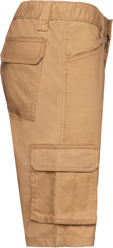 Bermuda/Short Heren 3XL WK. Designed To Work Camel 65% Katoen, 33% Polyester, 2% Elasthan