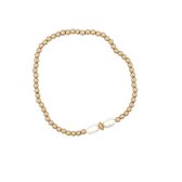 Pat's Jewels Armband Dames - Elastiek Armband - Gouden Bolletjes - Parels