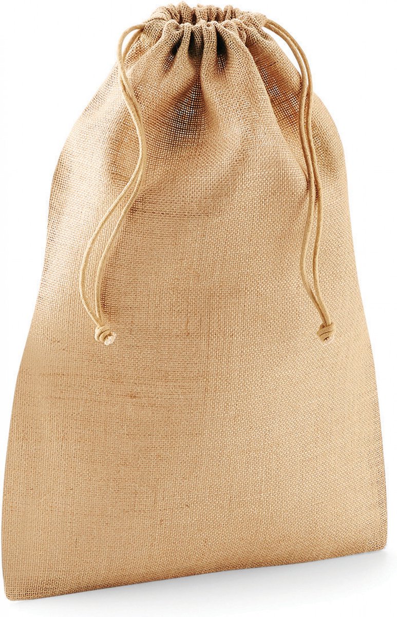 Westford Mill Jute Stuff Bag WM415 - Natural - XS (14 x 20 cm)