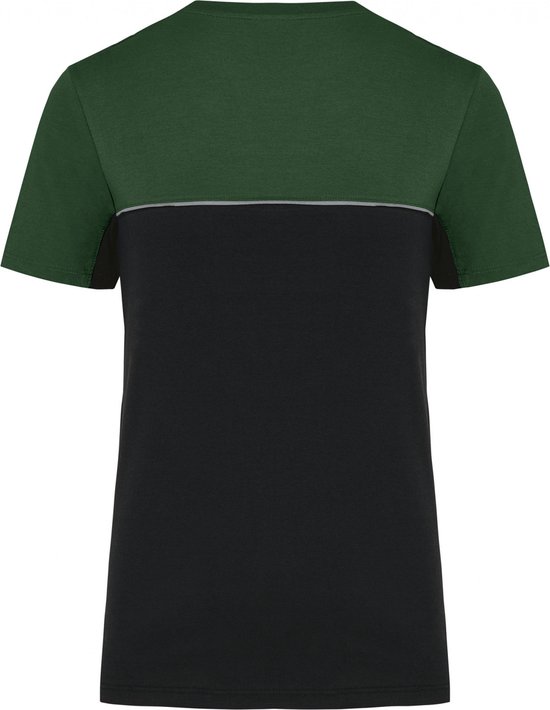 T-shirt Unisex 5XL WK. Designed To Work Ronde hals Korte mouw Black / Forest Green 60% Katoen, 40% Polyester