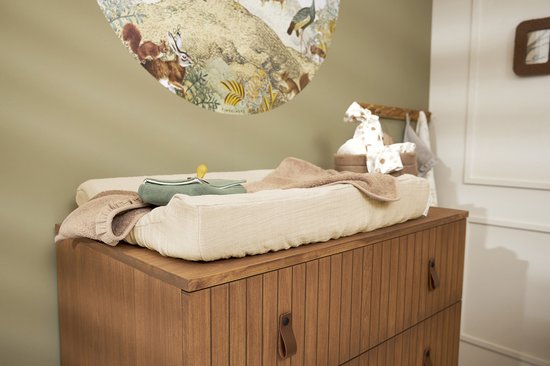 Meyco Baby Uni aankleedkussenhoes - pre-washed hydrofiel - soft sand - 50x70cm — afbeelding 3