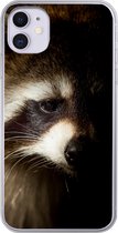 Coque iPhone 11 - Raton Laveur - Animaux Sauvages - Zwart - Coque de Téléphone en Siliconen