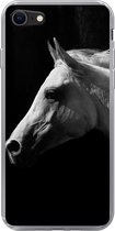 Geschikt voor iPhone SE 2020 hoesje - Paarden - Dieren - Portret - Siliconen Telefoonhoesje