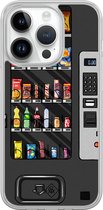 Casimoda® hoesje - Geschikt voor iPhone 14 Pro - Snoepautomaat - 2-in-1 case - Schokbestendig - Snoep - Verhoogde randen - Multi, Transparant