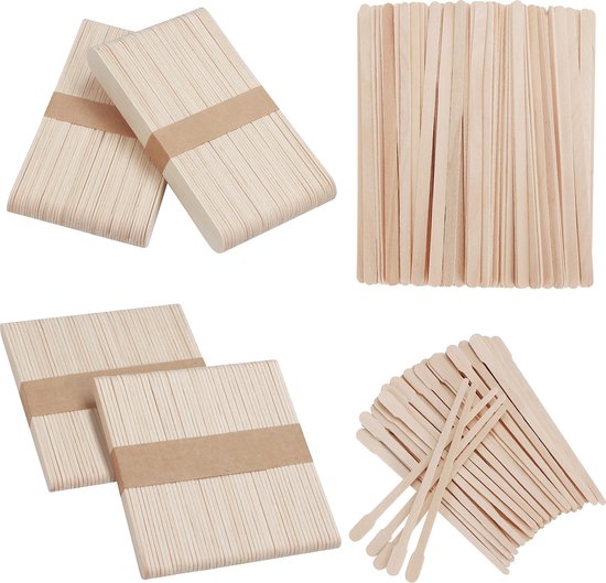 Foto: Belle vous natuurlijk houten vierkante deuvel staafjes 25 pak 126 132 mm x 30 cm extra lang onbewerkt sterke houten lolly hobby stok staafjes voor kunst diy projecten houtbewerking