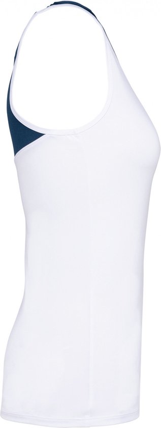 Tank Top Dames M Proact Mouwloos White / Sporty Navy 80% Polyester, 20% Elasthan