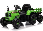 Merax Elektrische Tractor - 12V Trekker voor Kinderen - Elektrisch Auto met USB en LED Verlichting - Groen