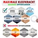 Geschikte en ongeschikte oppervlakken voor de tape: marmer, tegels, glas, metaal, plastic, hout, poreus, vet, stoffig, vochtig.