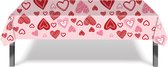 Valentijn Decoratie Tafelkleed Hartjes tafel Kleed Feest Versiering Roze Huwelijks Decoratie 137*274 cm - 1 Stuk