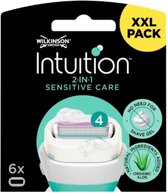 3x Wilkinson Intuition 2 in 1 Navulmesjes Sensitive Care Valuepack 6 stuks