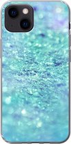 Geschikt voor iPhone 13 mini hoesje - Blauw - Licht - Abstract - Siliconen Telefoonhoesje