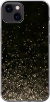 Geschikt voor iPhone 13 hoesje - Glitter - Abstract - Zwart - Siliconen Telefoonhoesje