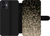 Bookcase Geschikt voor iPhone 12 Mini telefoonhoesje - Glitters - Abstract - Design - Met vakjes - Wallet case met magneetsluiting