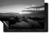Chefcare Inductie Beschermer Zonsondergang in de Wolken - Zwart Wit - 91,6x52,7 cm - Afdekplaat Inductie - Kookplaat Beschermer - Inductie Mat