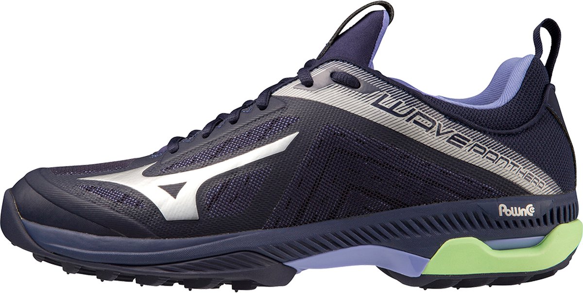 Mizuno Wave Panthera Evening Blue - techno Green - Lolite Hockeyschoen - Maat 38