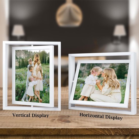 Delamiya Set van 4 fotolijsten A4: houten fotolijst 21 x 30 cm DIN A4 fotolijst MDF frame hangende fotolijst van onbreekbaar plexiglas posterlijst ideaal voor collage portretten (hout