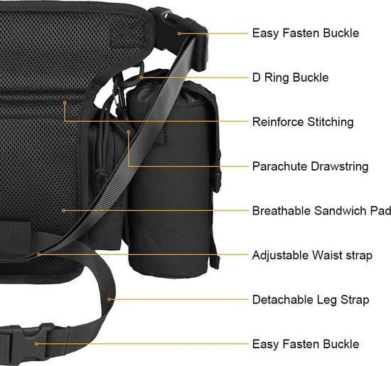 Sac Militaire Tactique Sac À Dos Camping Sacs À Dos Sport Voyage Sacs 60l Noir Multicam Item 13145077