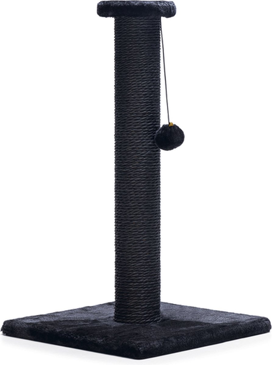 Beeztees Serpa - Krabpaal - Pluche - Zwart - 35x35x60 cm