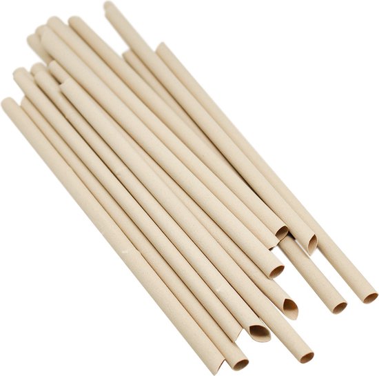 Pandoo Bamboe Rietjes - 50 stuks - 100% Biologisch Afbreekbaar - Smaakloos - Milieuvriendelijk