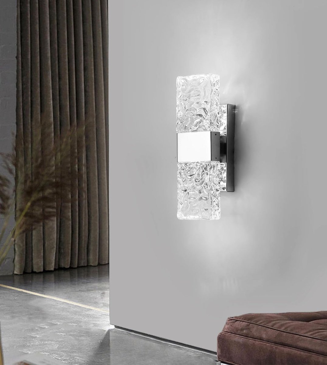 Nordic Kristallen Wandlamp - Moderne Zilveren LED Wandkandelaars Lamp