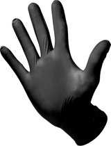 DULA Wegwerp Handschoenen - Maat XL - Nitril handschoen - Poedervrij - Zwart - 100 stuks