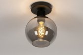 Lumidora Plafondlamp 74040 - Plafonniere - MARIEKE - E27 - Zwart - Grijs - Metaal - ⌀ 16 cm