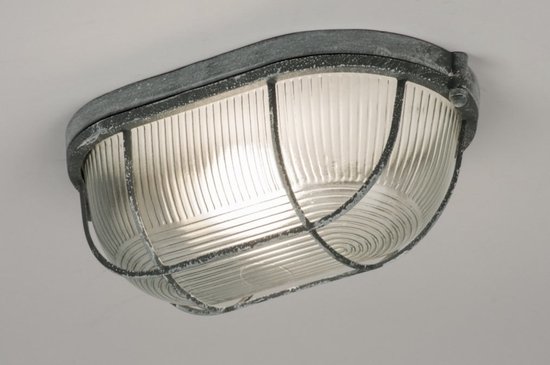 Lumidora Plafondlamp 72861 - Plafonniere - WORKER - E27 - Grijs - Betongrijs - Metaal - Badkamerlamp - ⌀ 30 cm