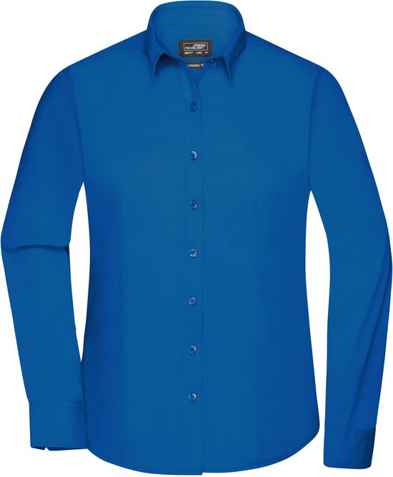 James and Nicholson Blouse Dames Met Lange Mouwen (Royaal Blauw) Maat 3XL