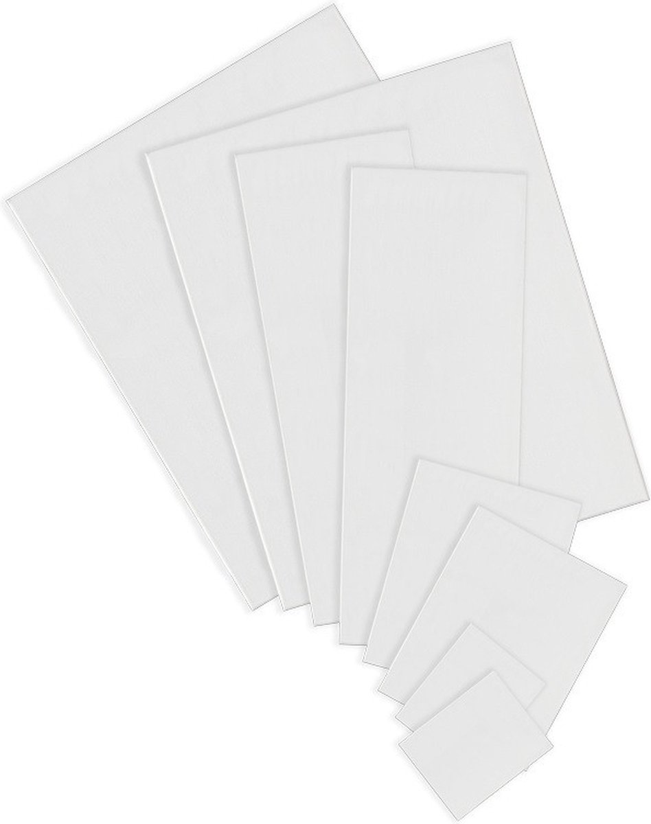 Schildersdoeken Set 8pcs - Verschillende Formaten - Voorraadverpakking voor Hobbyverf - acrylverf - olieverf - aquarelverf - hoge kwaliteit — afbeelding 3