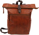 Bear Design Rick Rolltop Sac à dos / sac à dos pour ordinateur portable - 13 pouces - Cognac / Marron