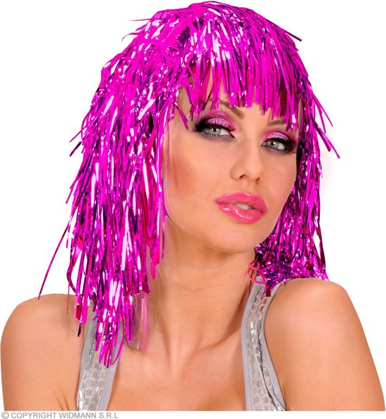 Perruque Disco Fluo - Perruques Femmes Flashy Le Deguisement.com