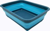 8 l inklapbare kuip opvouwbare afwasbak draagbare wastafel ruimtebesparende kunststof wasbak (universeel blauw/zeegrijsblauw, 1)