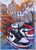 Sneaker poster basketball black toe 50x70 cm