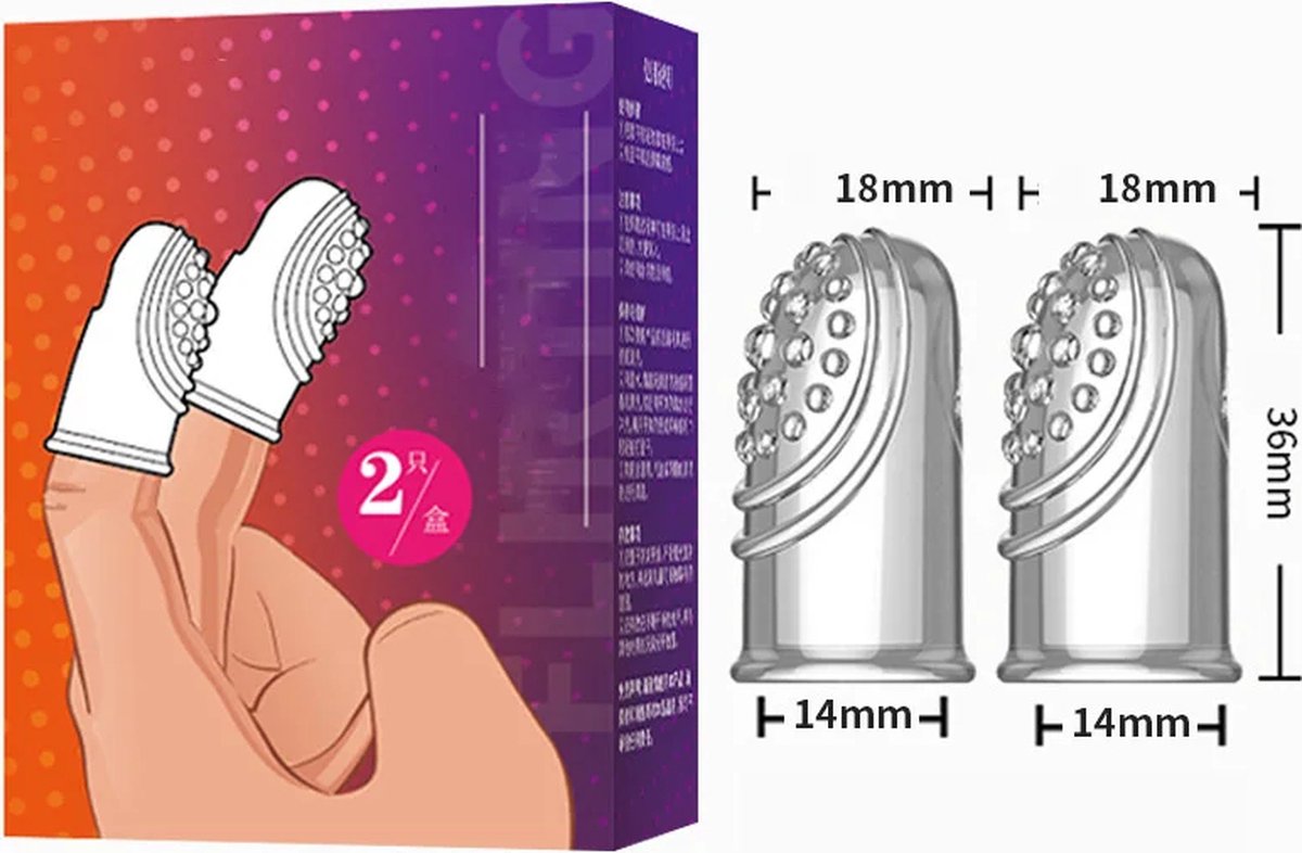 Goedkoopste Vinger sleeve Siliconen 2-pack NR7