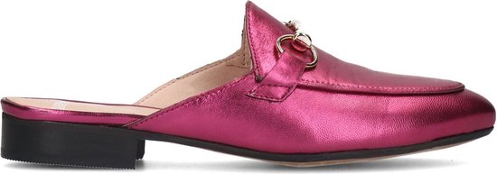 Manfield - Dames - Roze leren loafer muiltjes - Maat 38