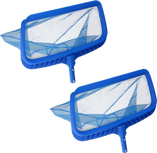 Amapool Épuisette de piscine DeluxeI Épuisette de piscine Lot de 2 I Épuisette au sol avec épuisette profonde à mailles fines I Épuisette profonde I Cadre en plastique extra stable I Accessoires de piscine Épuisette