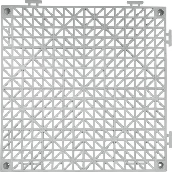 Mophorn – Lot de 50 dalles de jardin 30x30 cm – PVC noir antidérapant – Drainage rapide – Pour piscines, cuisines et salles de bain