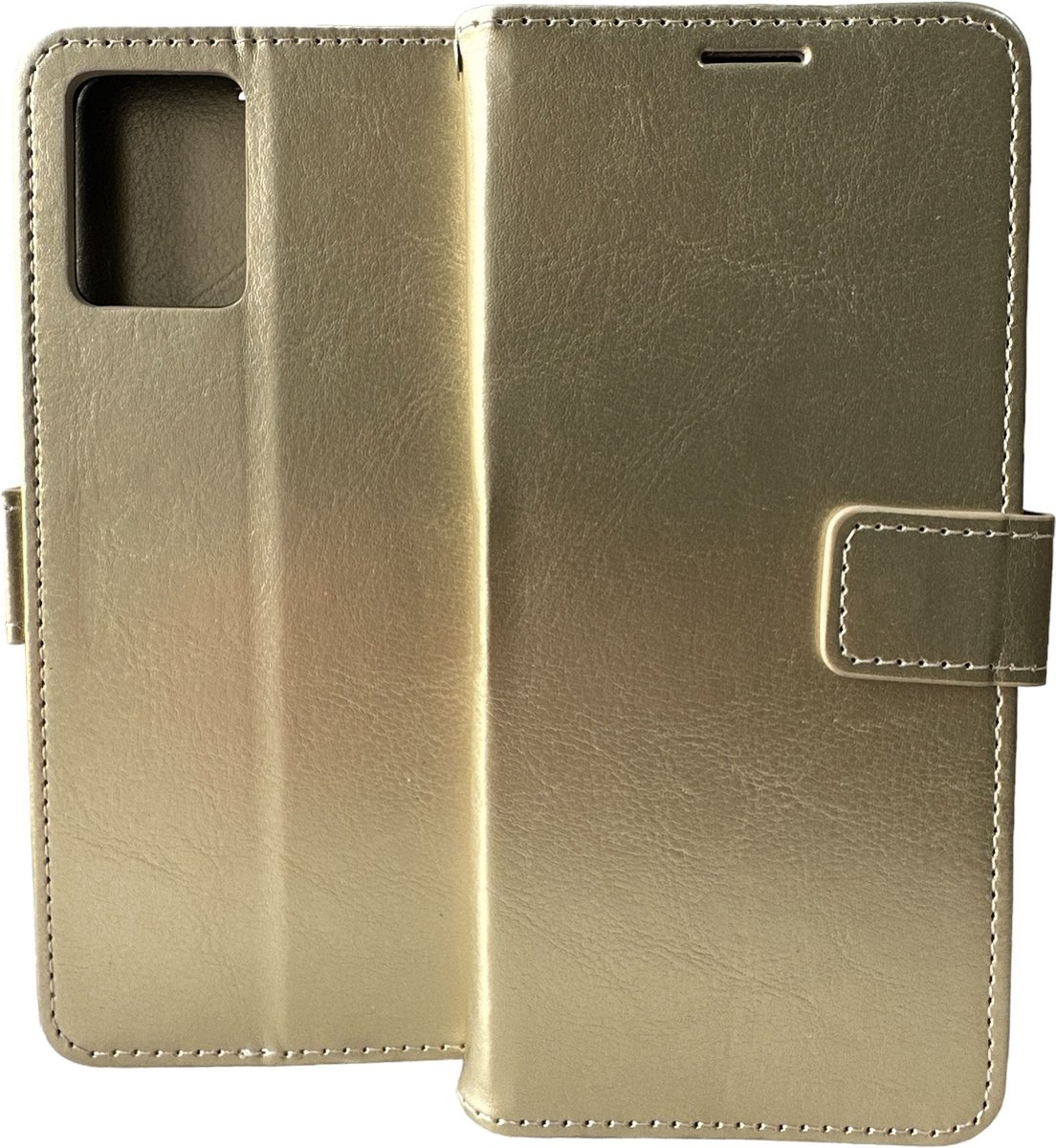Portemonnee Bookcase Hoesje Geschikt voor: Motorola Moto G73 - Goud