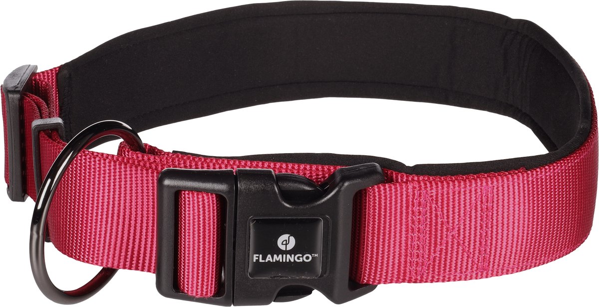 Flamingo Abbi - Halsband Honden - Halsband Abbi Kersenrood Xxxl 65-70cm 38mm - 1st - 190615 - 1st
