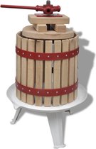 vidaXL Fruit- en wijnpers - 12L - Eikenhouten vat - Roestbestendig - Gietijzeren hardware - Eenvoudig te monteren - Citruspers (handmatig)